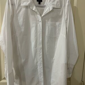 Talbots white boyfriend shirt